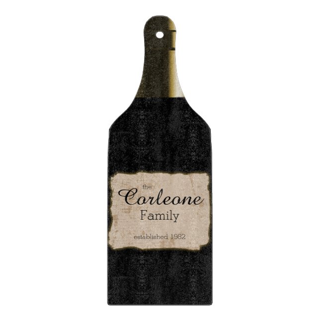 Planche à découper contemporaine de bouteille de (Devant)