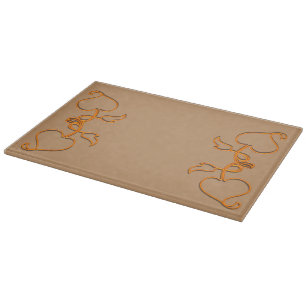 Planche à découper - Contours de feuilles d'orange