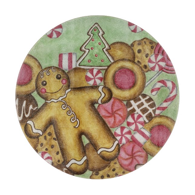 Planche À Découper Cookies de Noël Cuisine à coudre Cadeau (Devant)