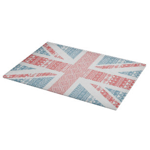 Planche À Découper Cool fantastique tendance Aztec U.K.Union Jack Dra