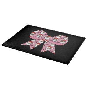 Planche À Découper Coquette Noël Rose Bow Père Noël Vintage Retro
