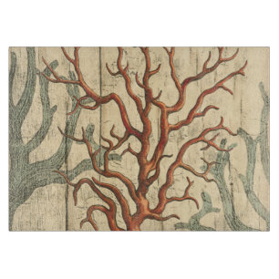 Planche À Découper Corail en bois et petit