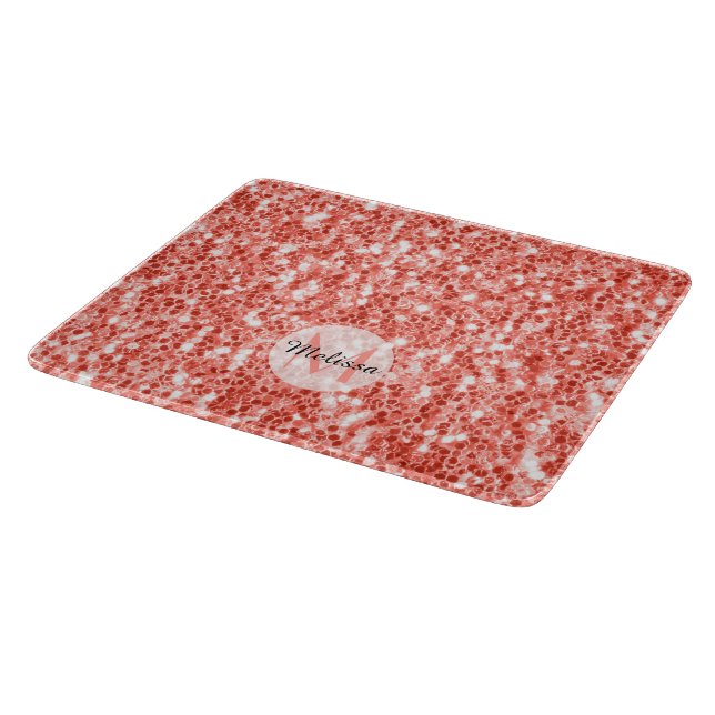 Planche À Découper Corail rose parties scintillant foncé scintille Mo (Coin)