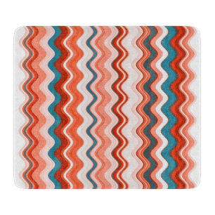 Planche À Découper Coral Rouge Marine Bleu Blancs