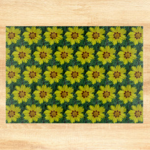 Planche À Découper Coréopsis jaune et bronze Motif floral
