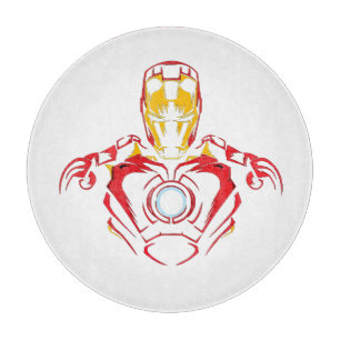 Planche À Découper Costume Vector Iron Man - Noyau d'Arc Lumineux