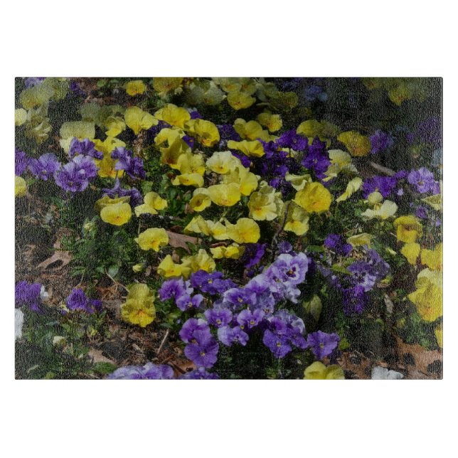 Planche À Découper Coteau de panneaux violets et jaunes (Devant)