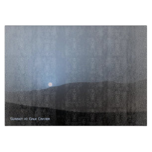 Planche À Découper Coucher de soleil bleu martien