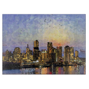 Planche À Découper Coucher de soleil de la Nouvelle-Orléans