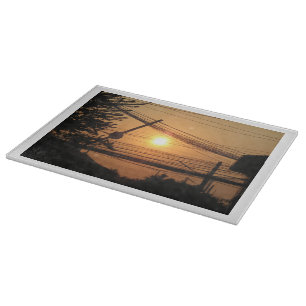 Planche À Découper Coucher de soleil filaire ... Krung Thep, Thaïland