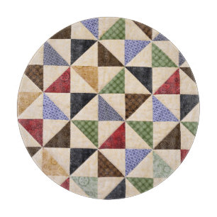 Planche À Découper Couette en Patchwork colorée : Texture de fleur.