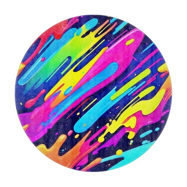 Planche À Découper Couleur éclatée : flux Abstrait (Devant)