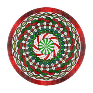 Planche À Découper Couleurs de conseil de taille du verre de Noël