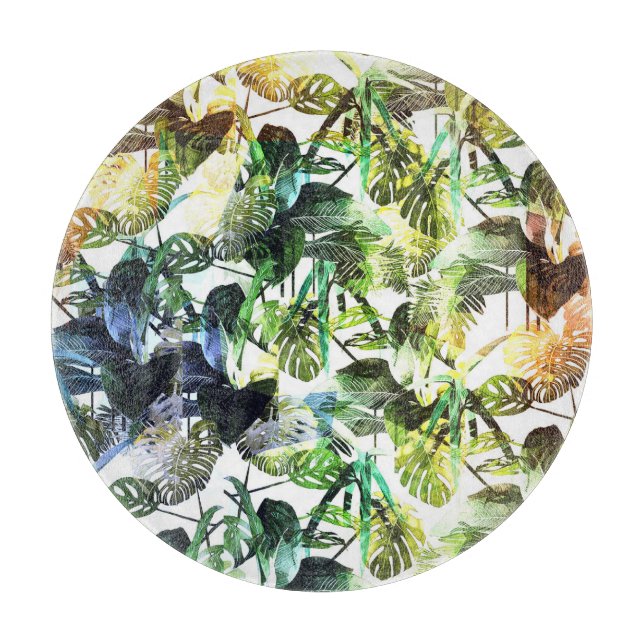 Planche À Découper Couleurs vives Design Motif Abstrait (Devant)