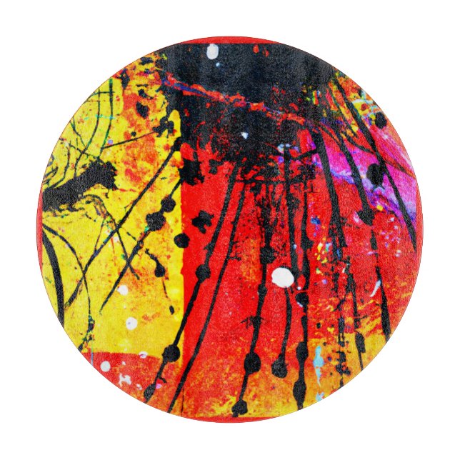 Planche À Découper Couleurs vives Peinture Motif. Commandez dès maint (Devant)