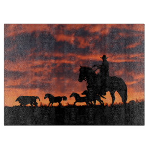 Planche À Découper Country Western Cowboy Cutting Board