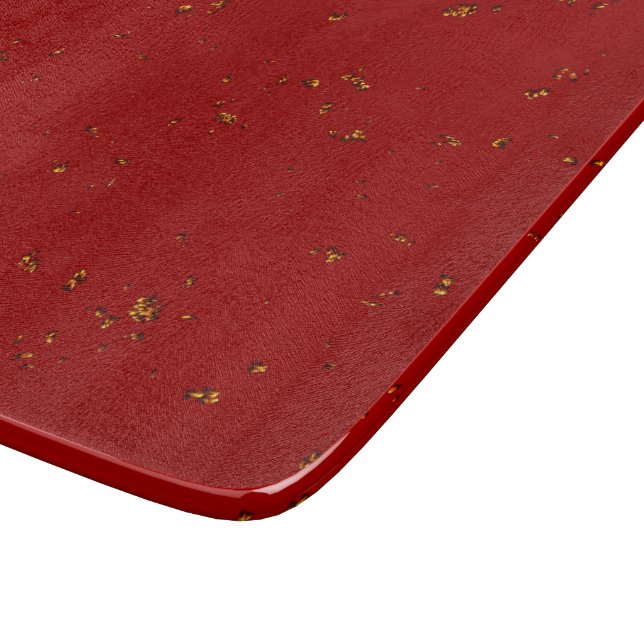 Planche À Découper Coup De Feu Rouge Sur Votre Photo (Coin)