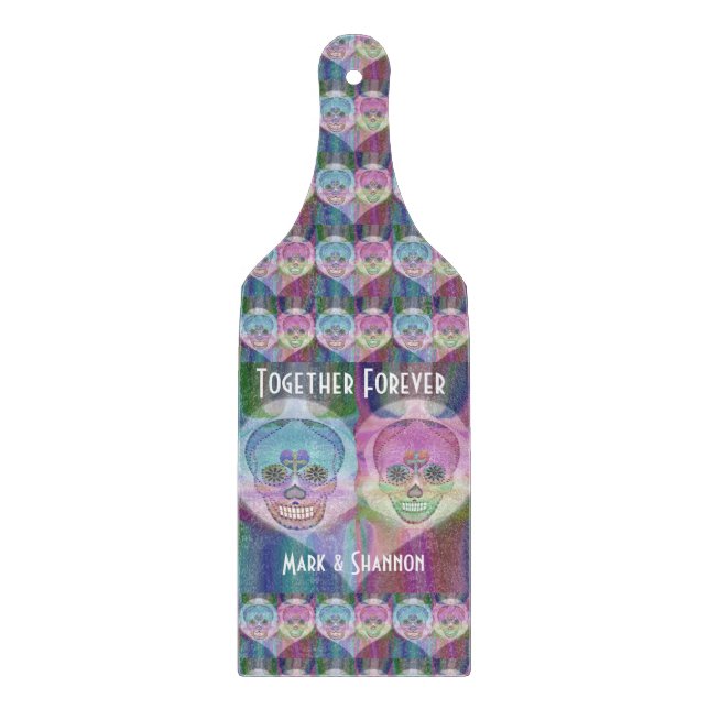 Planche À Découper Couples de crâne de sucre (Devant)