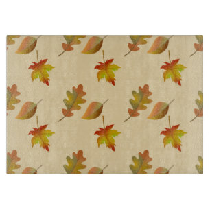 Planche À Découper Cozy autumn maple leaves oak leaves