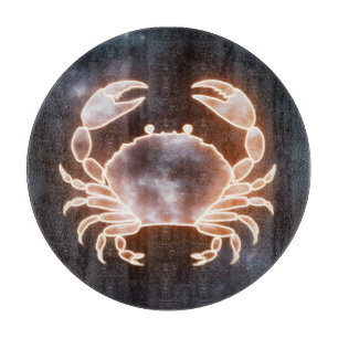 Planche À Découper Crabe céleste représente le cancer Cons zodiaques