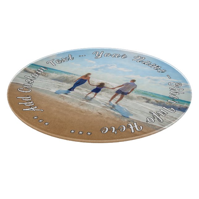Planche À Découper Create Your Photo Cutting Board Gift Custom Text (Coin)