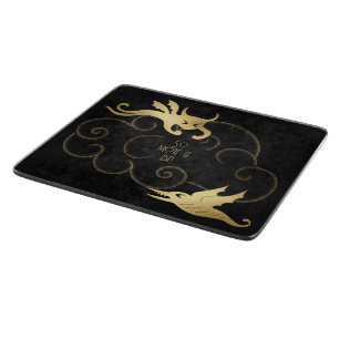Planche À Découper Créez vos propres démons noirs et or