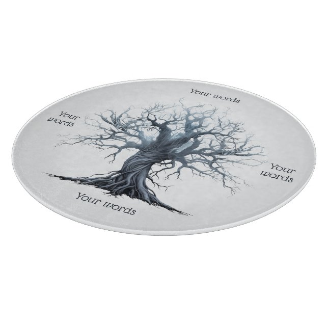 Planche À Découper Créez votre propre arbre bleu mystique (Coin)