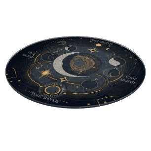 Planche À Découper Créez votre propre lunaire céleste argent et or