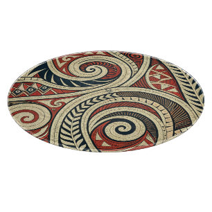Planche À Découper Créez Votre Propre Tribal Festif Bronze Noir Rouge