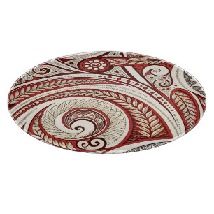 Planche À Découper Créez Votre Propre Tribal Festif Élégant Rouge Or