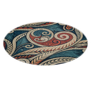 Planche À Découper Créez Votre Propre Tribal Festif Rouge Feu Teal