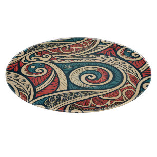 Planche À Découper Créez Votre Propre Turquoise Rouge Bleu Tribal Fes
