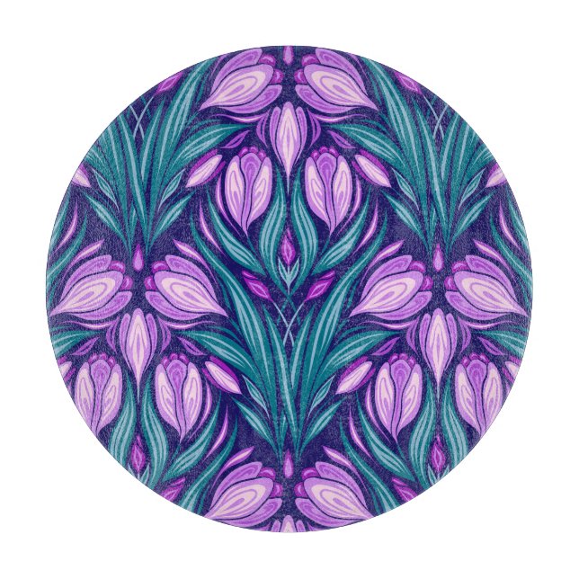 Planche À Découper Crocus printaniers (Devant)