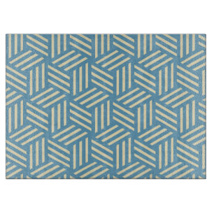 Planche À Découper Cubes d'illusion optique Abstraite rétro Motif ble