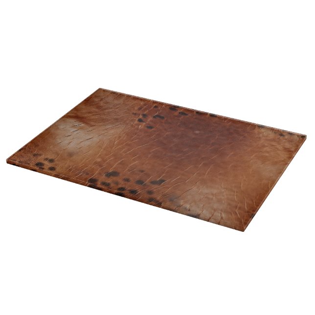 Planche À Découper Cuir Brown Faux (Coin)