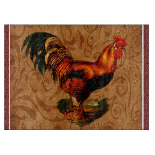 Planche À Découper Cuisine élégante de coq de campagne
