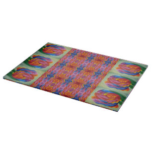 Planche À Découper Cuisine en verre - Rainbow Tulip A