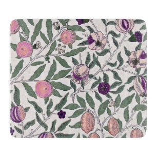 PLANCHE À DÉCOUPER CUISINE EN VERRE : WILLIAM MORRIS : POMEGRANATE