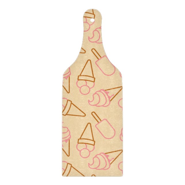 Planche À Découper Cuisine estivale avec contours de glace (Devant)