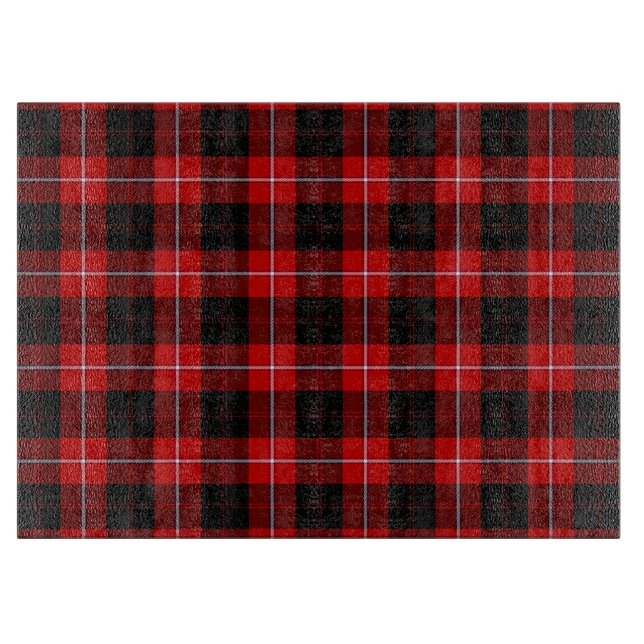 Planche À Découper Cunningham Tartan rouge noir (Devant)
