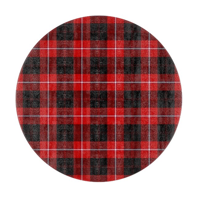 Planche À Découper Cunningham Tartan rouge noir (Devant)