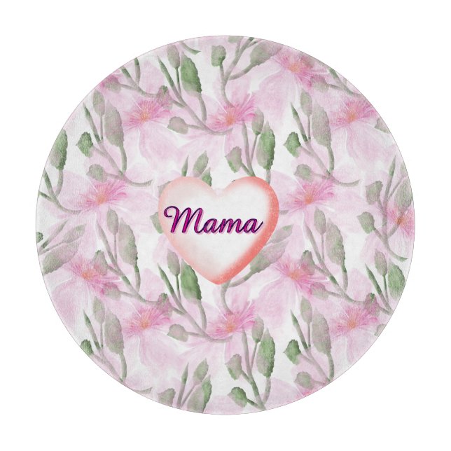 Planche À Découper Custom and Personalized  watercolor floral gift  (Devant)