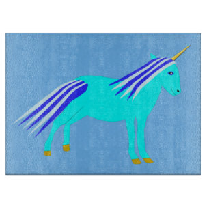 Planche À Découper Cute Blue Baby Boy Unicorn