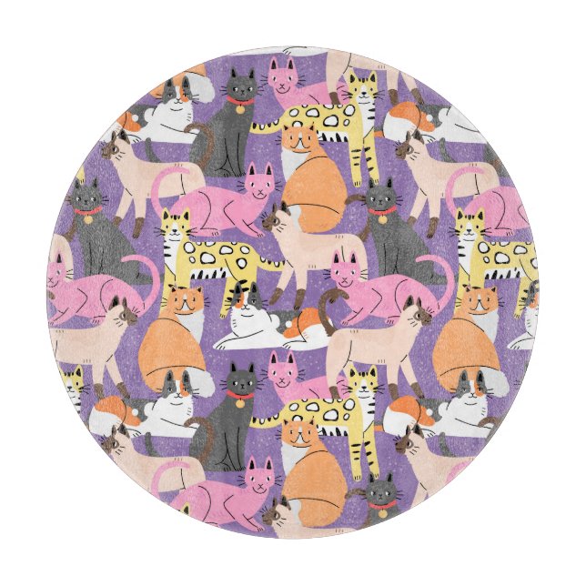 Planche À Découper Cute Cats Cutting Board (Devant)
