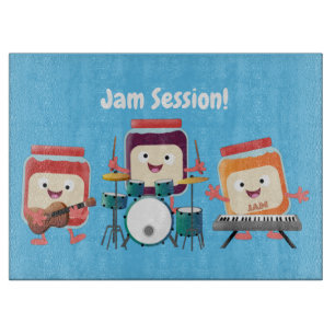 Planche À Découper Cute confiture session dessin animé musicien humou