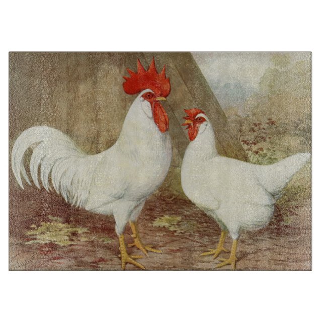 Planche À Découper Cute Coq Fermier (Devant)