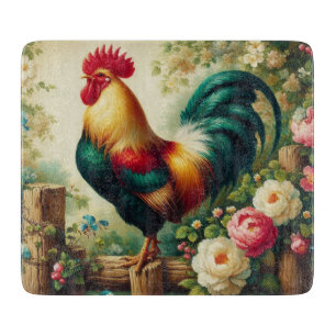 Planche À Découper Cute coq rustique/vintage