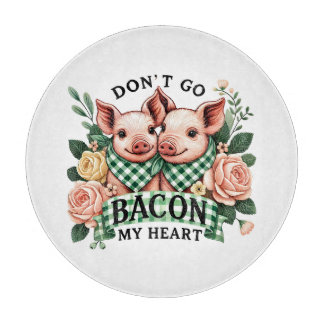 Planche À Découper Cute farm pigs heart word art 