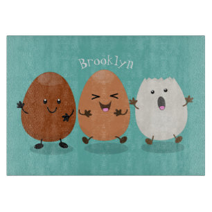 Planche À Découper Cute kawaii oeufs humoristique dessin animé