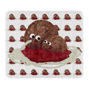 Planche À Découper Cute Meatball Manger Spaghetti